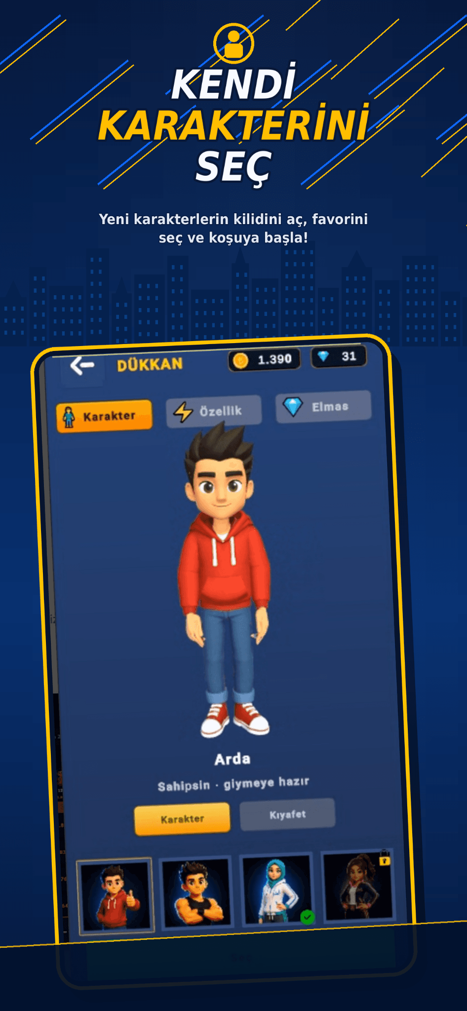 Kendi karakterini seç