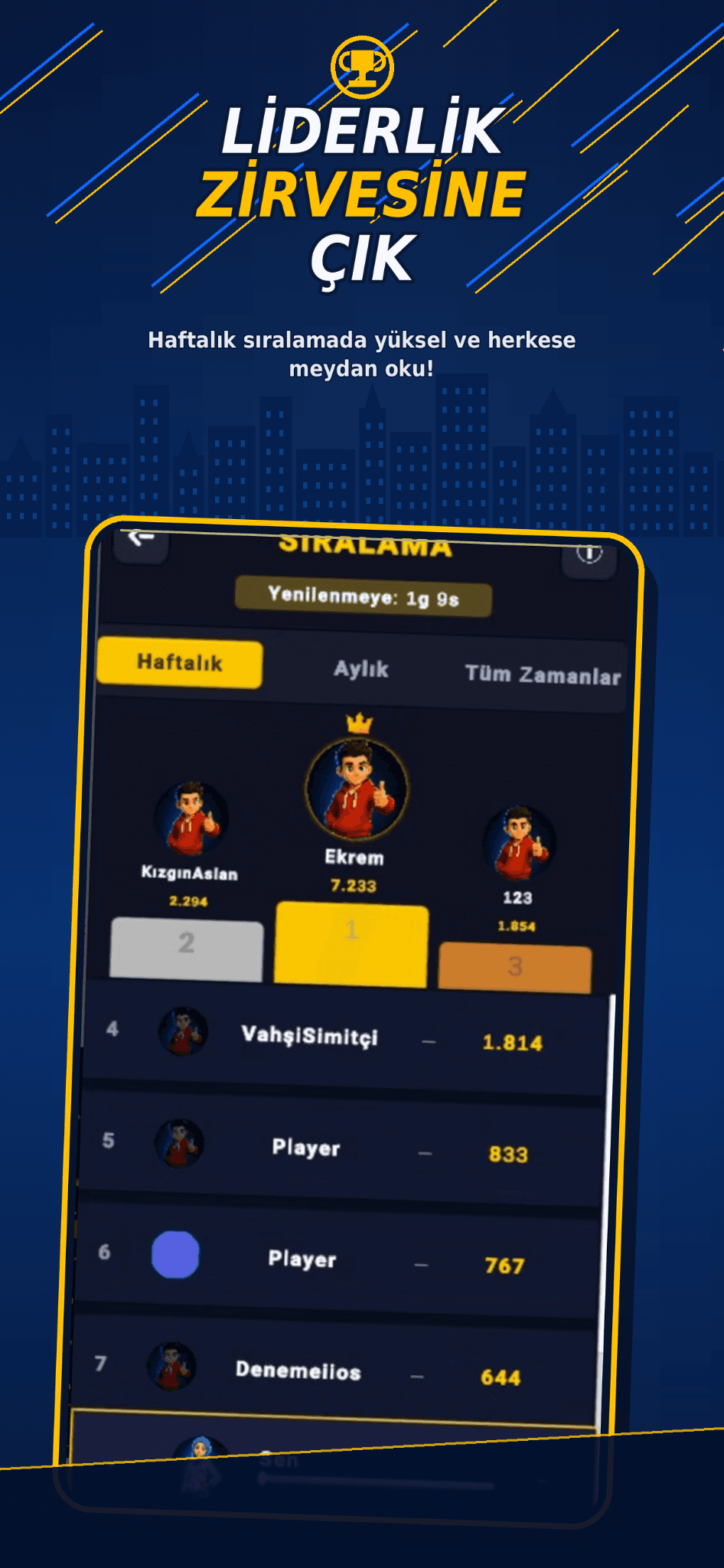 Liderlik zirvesine çık