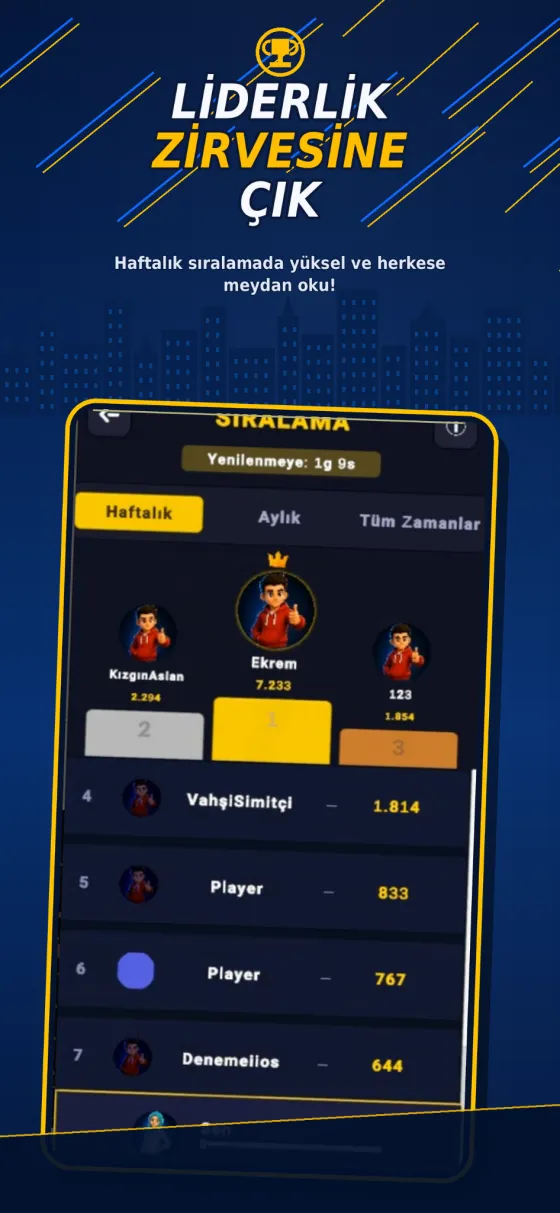 Liderlik zirvesine çık